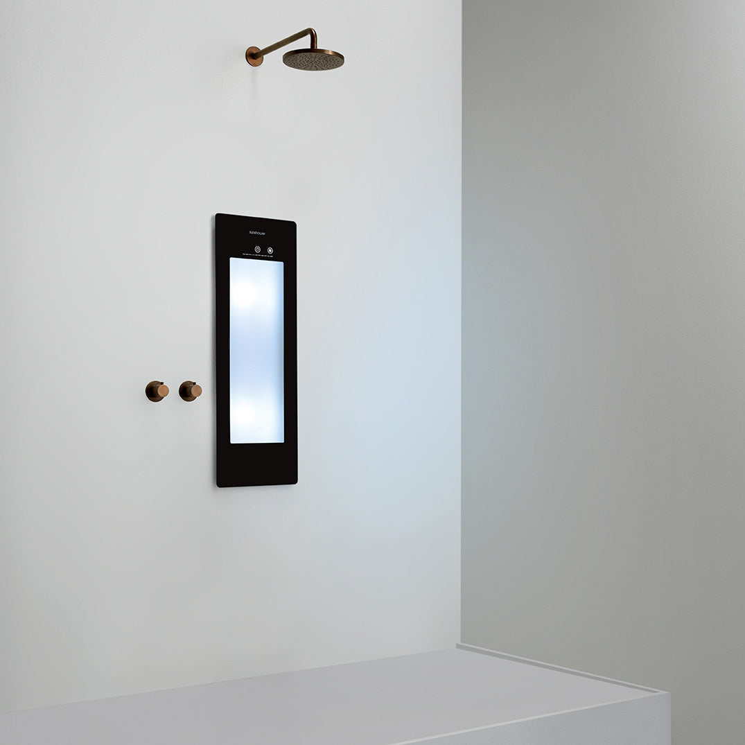 Sunshower Plus S infrarood en UV | Zwart | Inbouw | 1/4 lichaam | Infrarood en UV