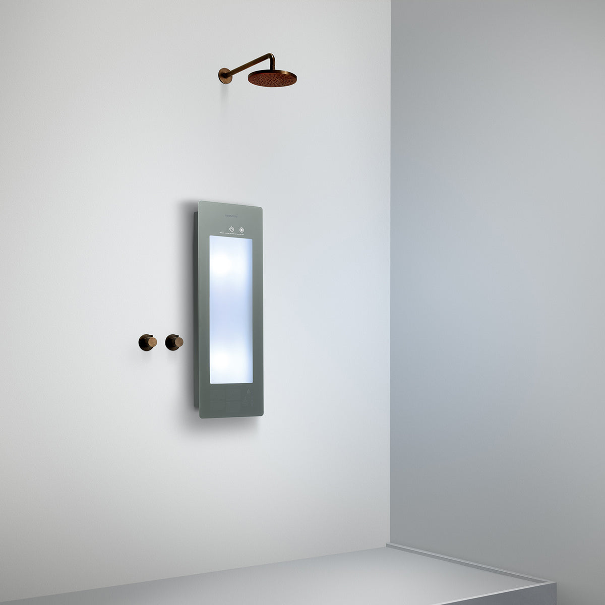Sunshower Plus S infrarood en UV | Organic Grey | Vlakke opbouw | 1/4 lichaam | Infrarood en UV