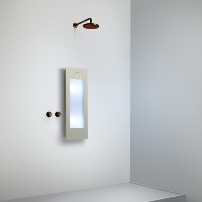 Sunshower Plus S infrarood en UV | Sand White | Vlakke opbouw | 1/4 lichaam | Infrarood en UV