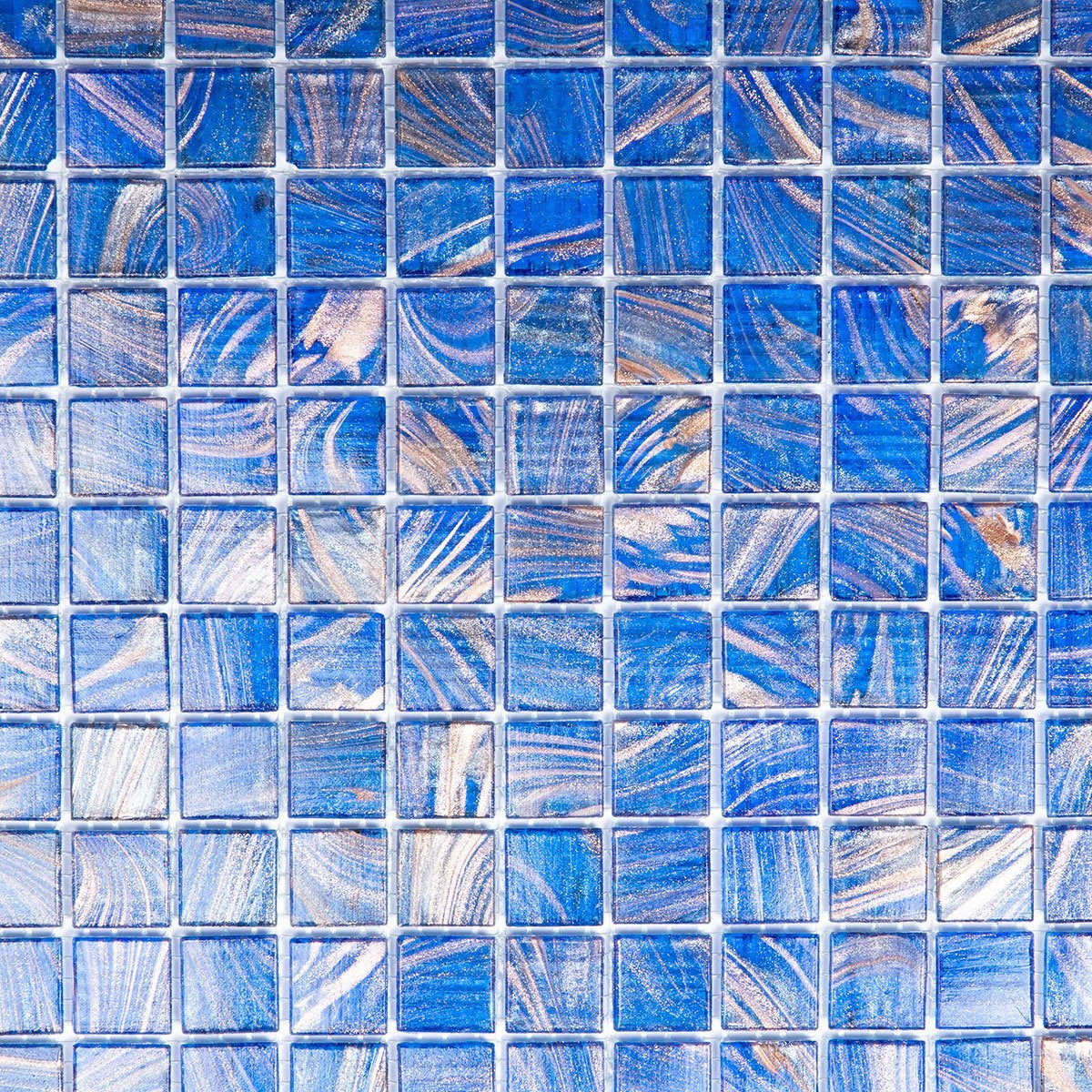 The Mosaic Factory Amsterdam Gold Medium Blue Glossy 20x20mm - GMG661