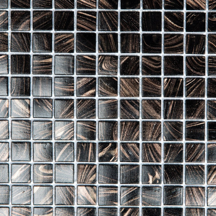 The Mosaic Factory Amsterdam Gold Black Glossy 20x20mm - GMG361