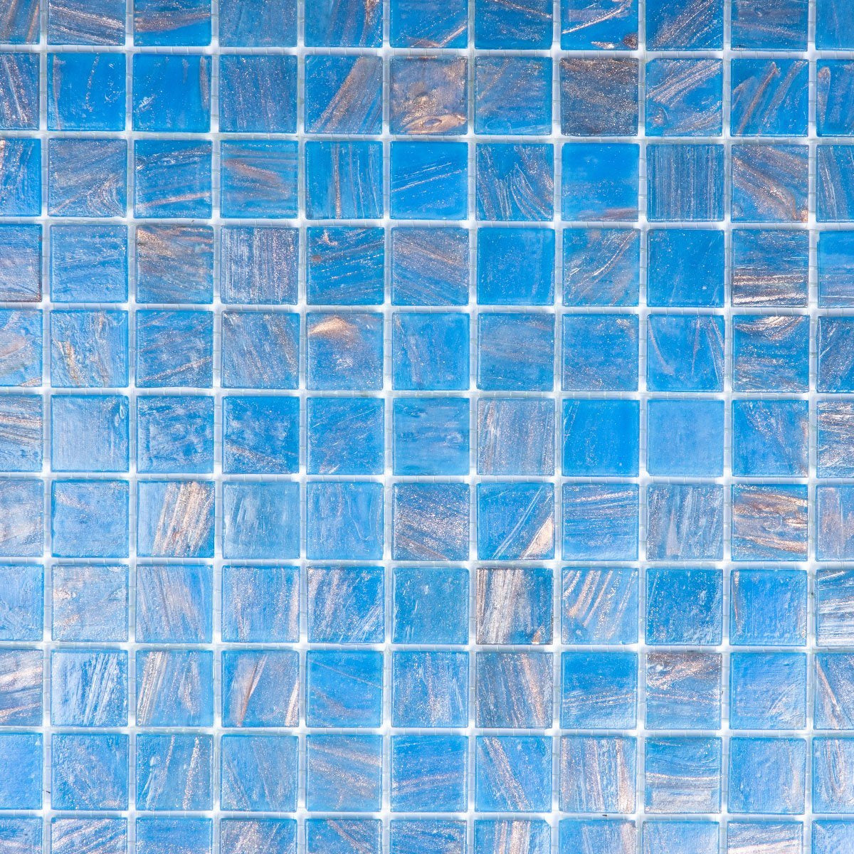 The Mosaic Factory Amsterdam Gold Blue Glossy 20x20mm - GMG501