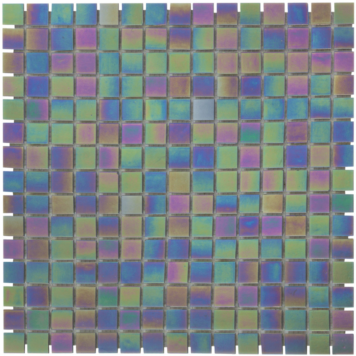 The Mosaic Factory Amsterdam Pearl Dark Grey Glossy 20x20mm - GMP124