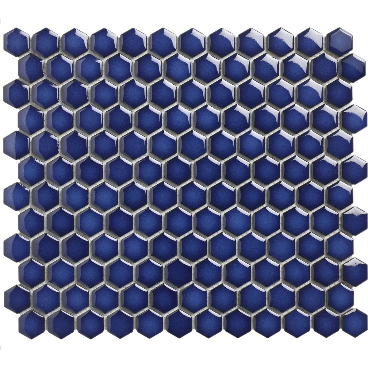 The Mosaic Factory Barcelona Hexagon Cobalt Blue  Glossy 23x26mm - AFH23700