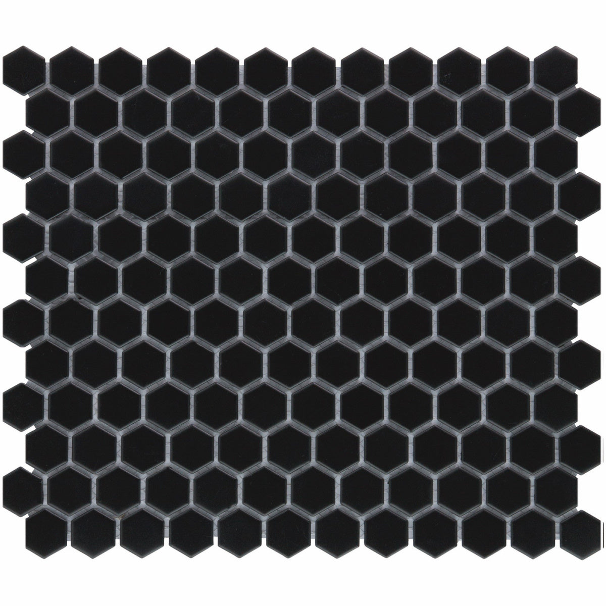 The Mosaic Factory Barcelona Hexagon Black Matt 23x26mm - AMH23317