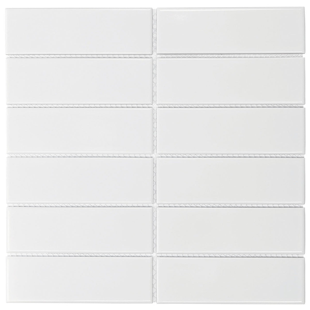 The Mosaic Factory Barcelona Rectangle White Glossy 45x145mm - AF45051