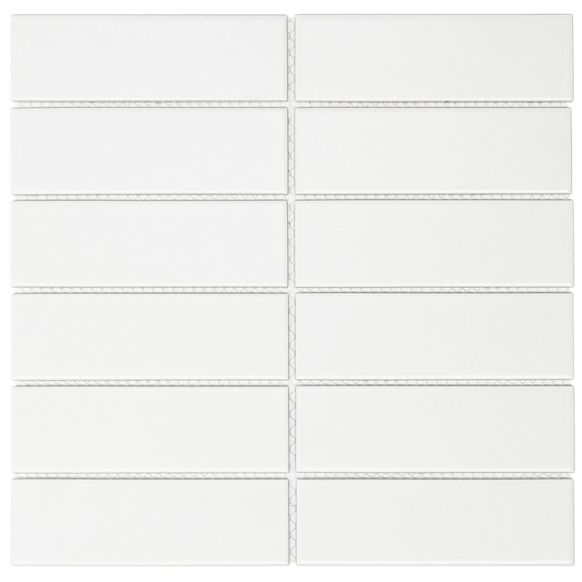 The Mosaic Factory Barcelona Rectangle White Matt 45x145mm - AM45010
