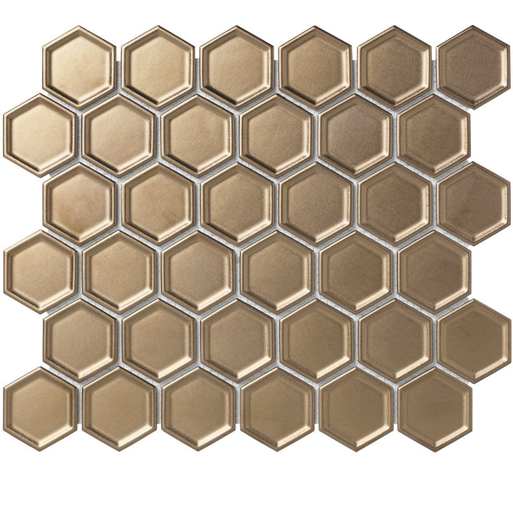 The Mosaic Factory Barcelona Metallic Bronze Metallic 51x59mm - AFH13B