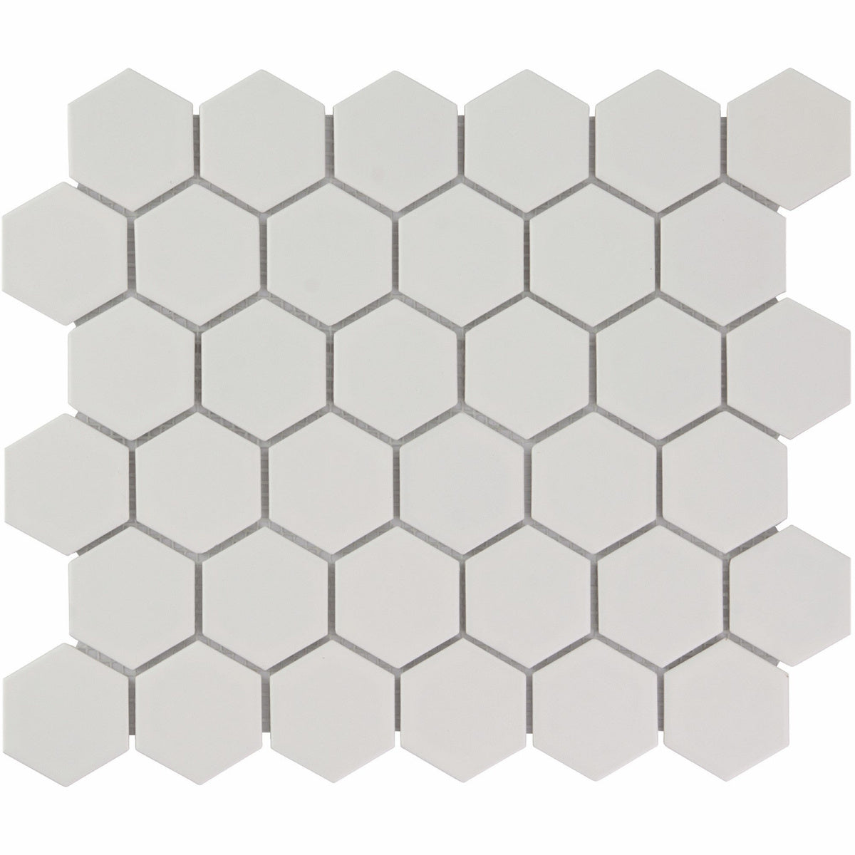 The Mosaic Factory Barcelona Hexagon White Matt 51x59mm - AMH13010