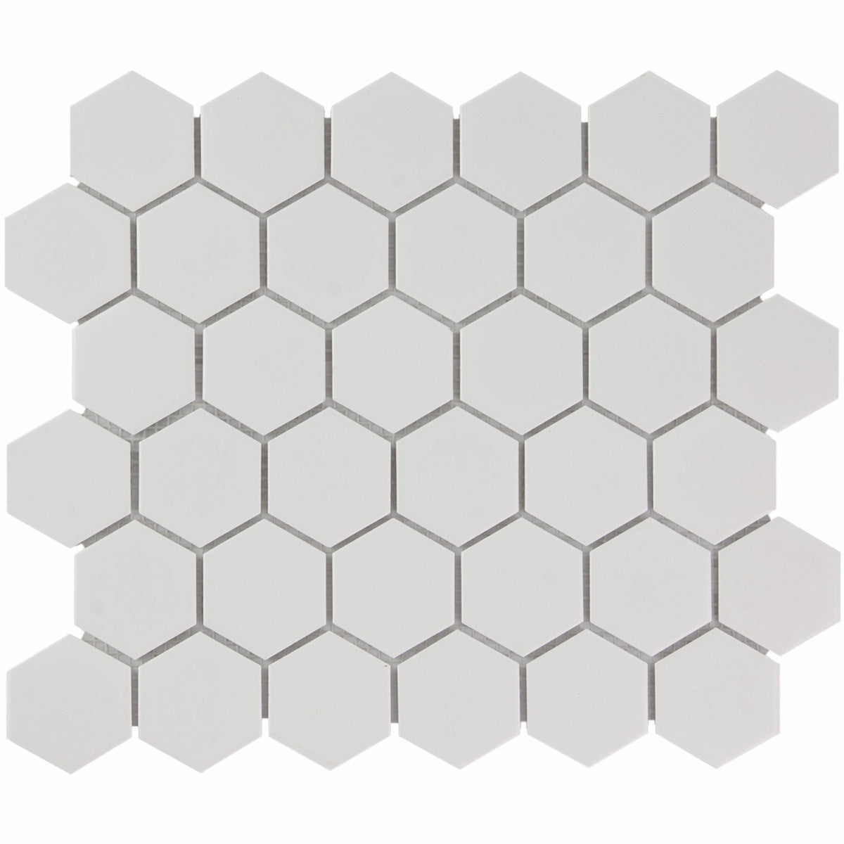 The Mosaic Factory Barcelona Hexagon Extra White  Glossy 51x59mm - AFH13051
