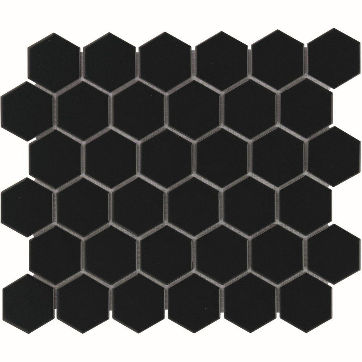The Mosaic Factory Barcelona Hexagon Black Glossy 51x59mm - AFH13317