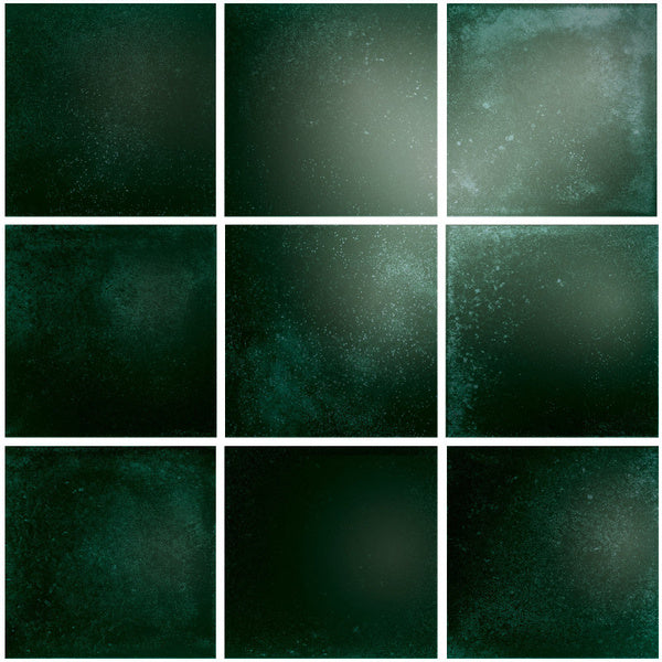 The Mosaic Factory Kasba 10x10 Forest Green Glossy 97x97mm - KAG10500