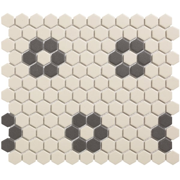 The Mosaic Factory London Full body White + Black Matt 23x26mm - LOH-Kensington-4