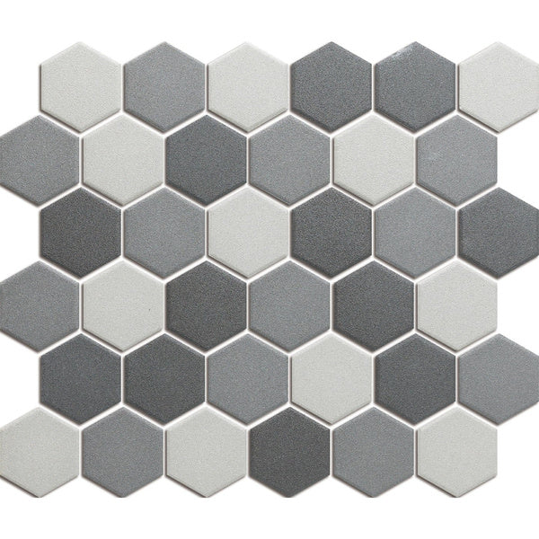 The Mosaic Factory London Full body Dark Grey mix Matt 51x59mm - LOH10MIX1