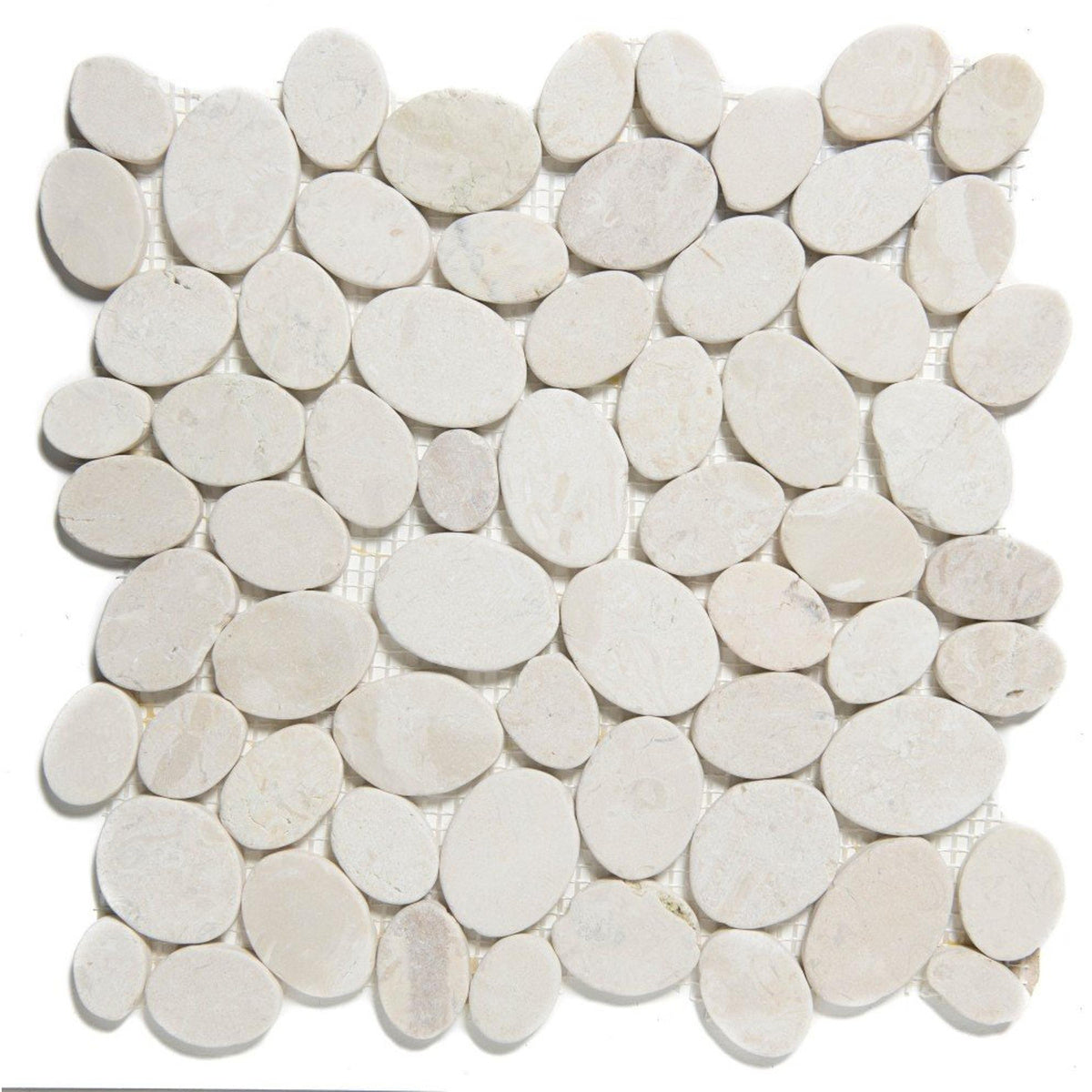The Mosaic Factory Natural Stone Pebbles Ivory Matt 0x0mm - NMP200