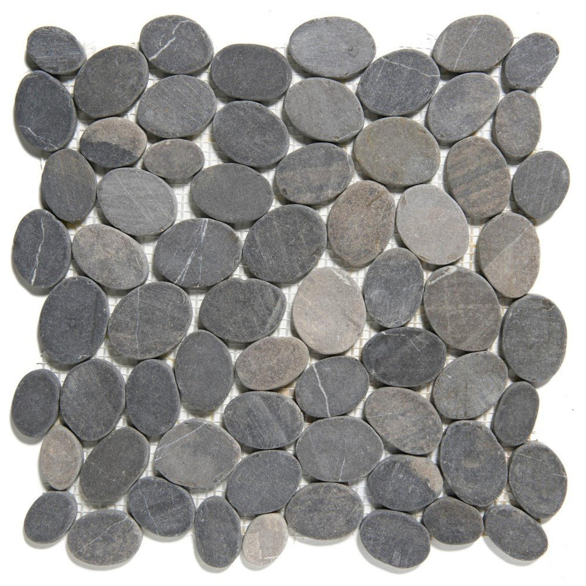 The Mosaic Factory Natural Stone Pebbles Dark Grey Matt 0x0mm - NMP360