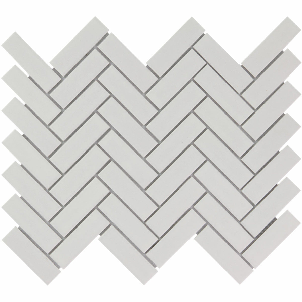 The Mosaic Factory Paris Herringbone White Matt 23x73mm - PAHM140