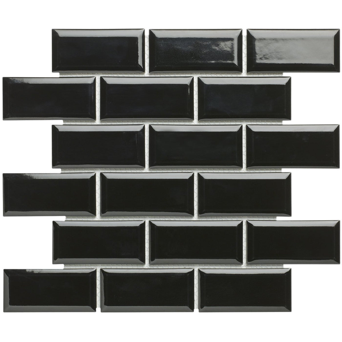 The Mosaic Factory Paris Metro Black Glossy 45x95mm - PAME915