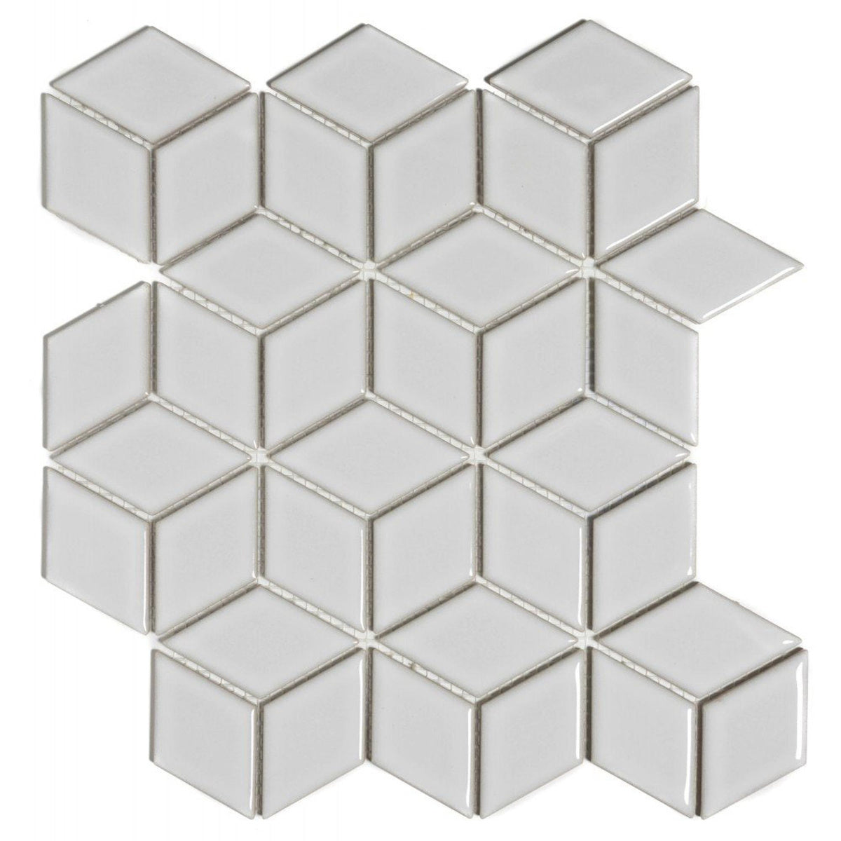 The Mosaic Factory Paris Cubic White Glossy 48x81mm - PACU100