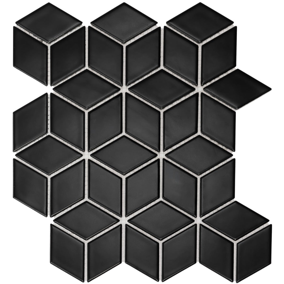 The Mosaic Factory Paris Cubic Black Matt 48x81mm - PACU925