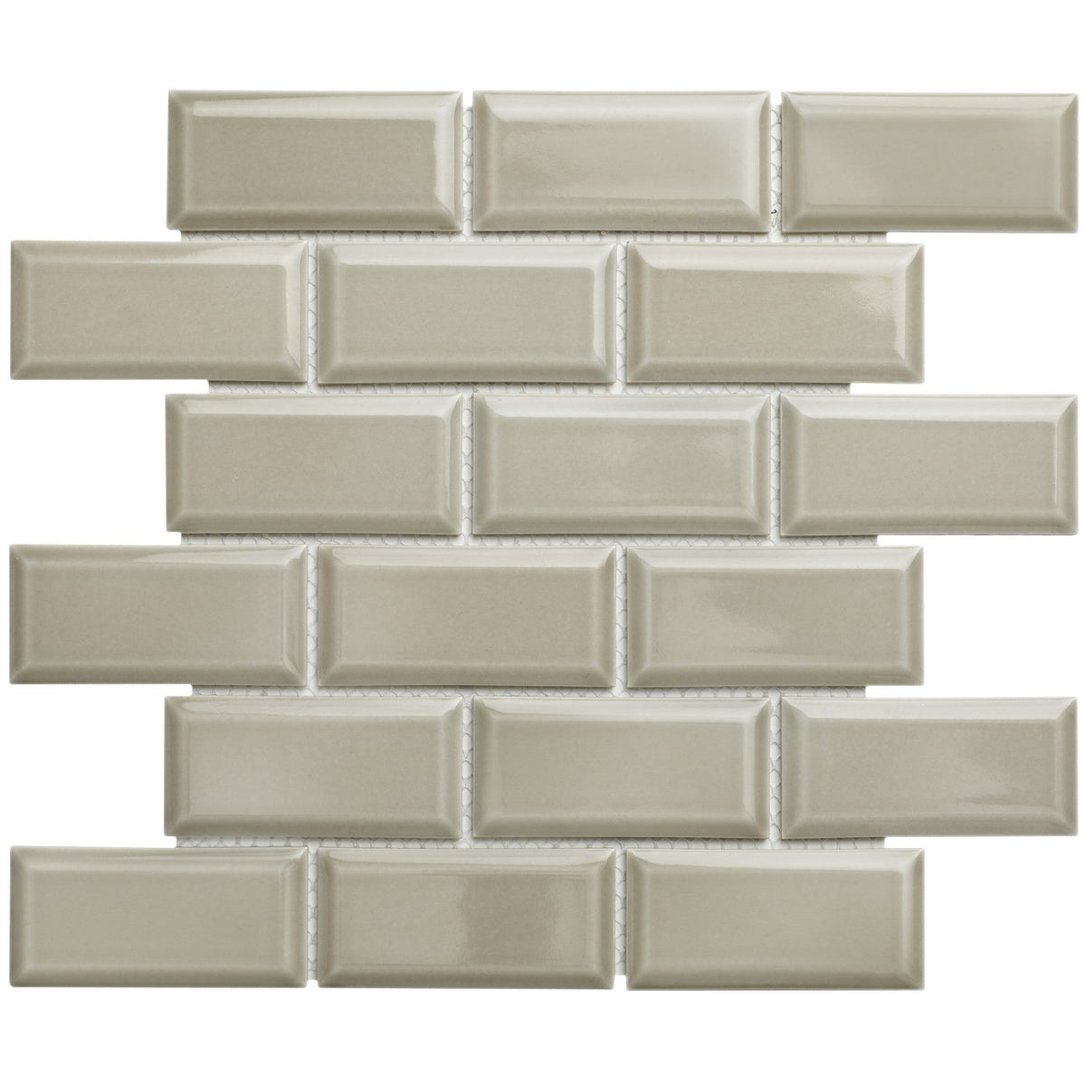 The Mosaic Factory Paris Metro Light Grey Glossy 45x95mm - PAME144