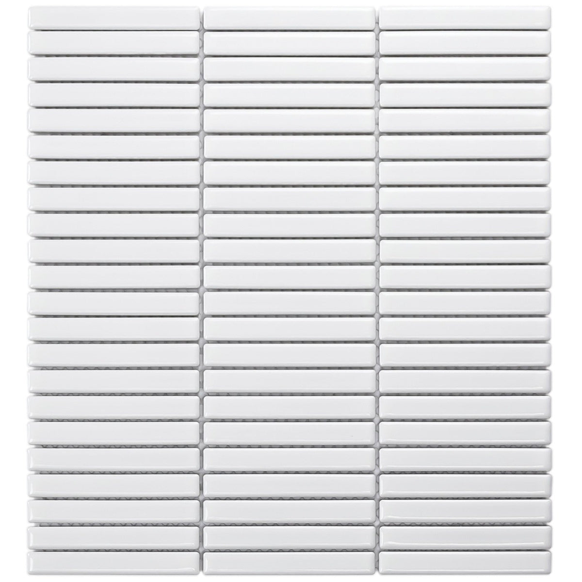 The Mosaic Factory Sevilla Kitkat mini finger White Glossy 12x92mm - SEF12100