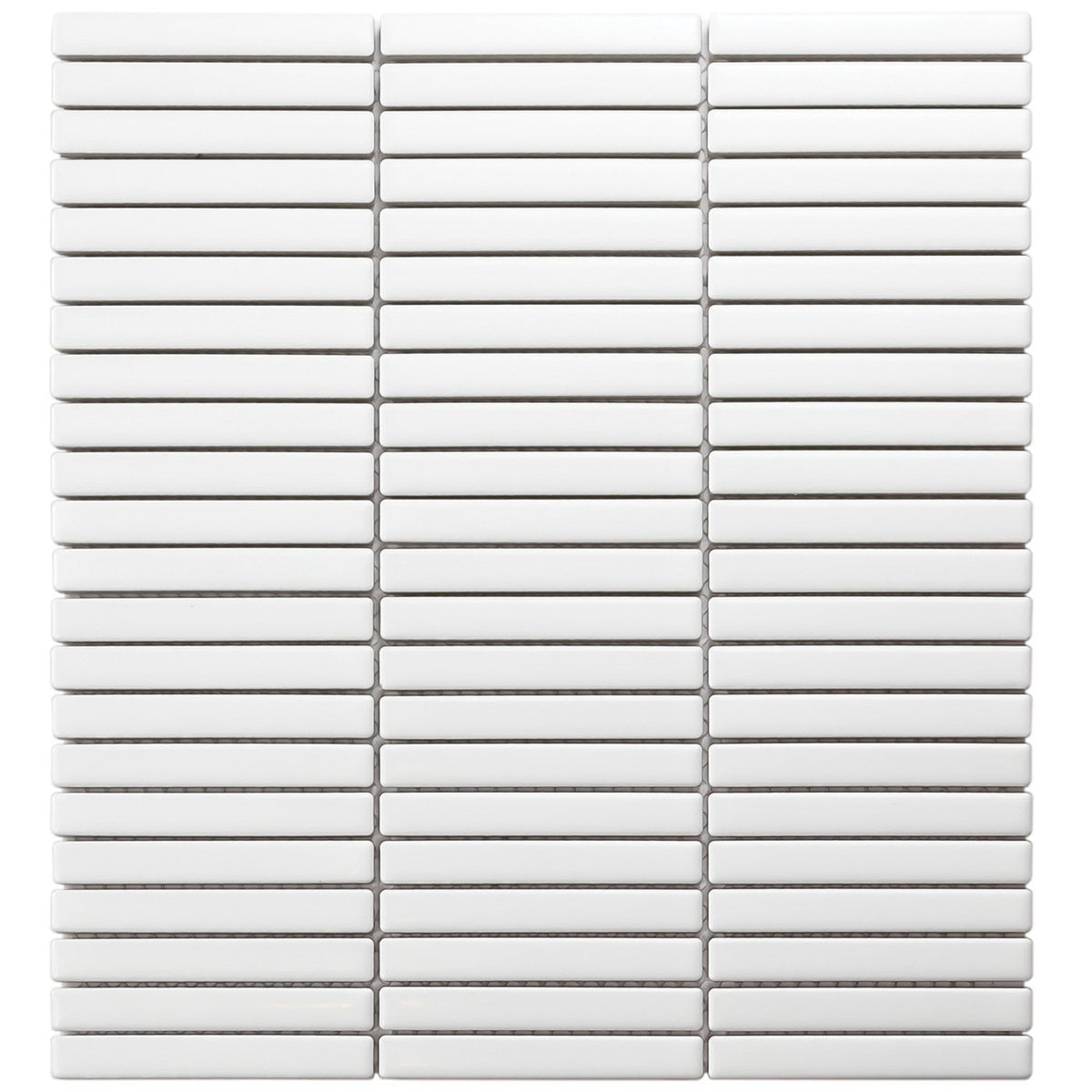 The Mosaic Factory Sevilla Kitkat mini finger White Matt 12x92mm - SEF12140