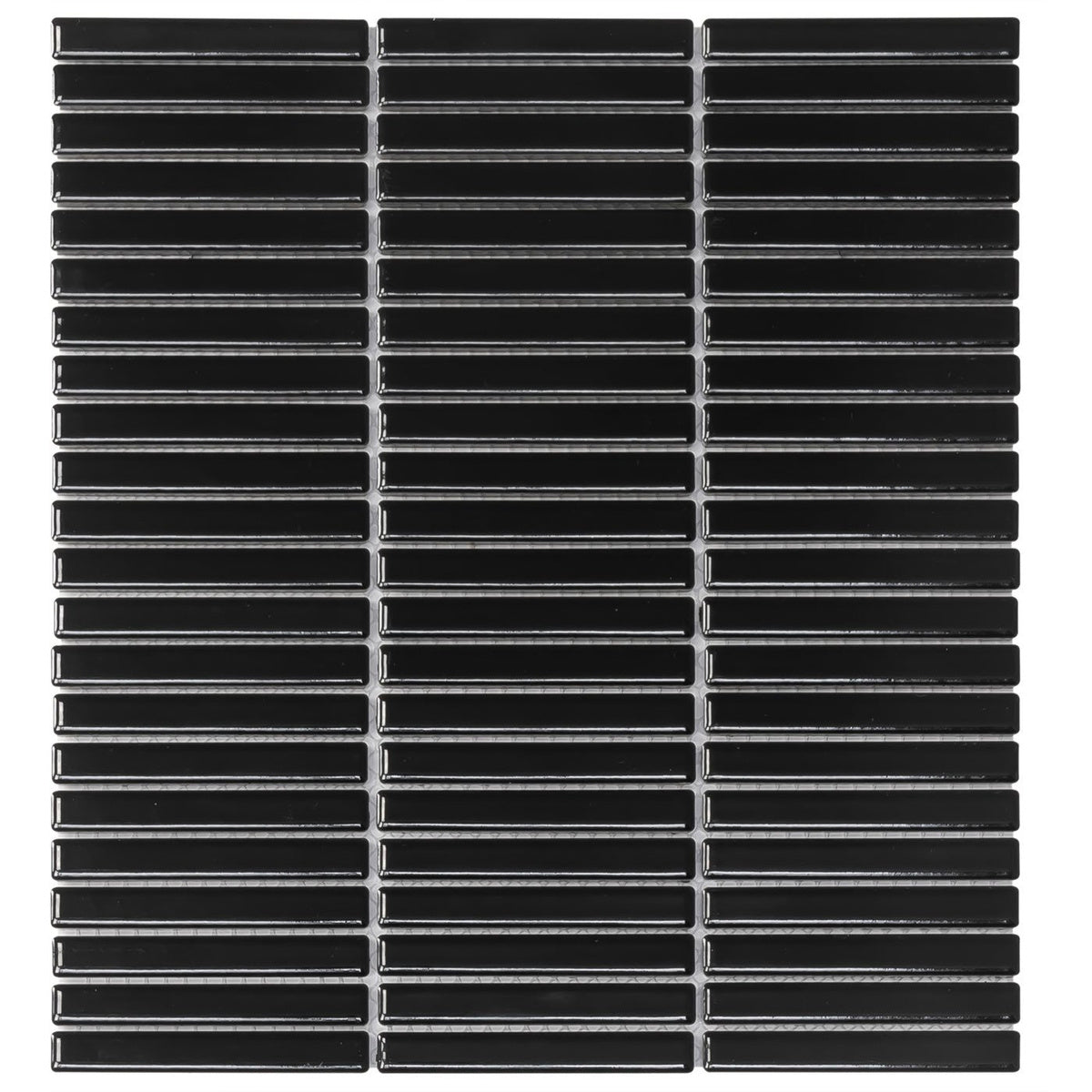 The Mosaic Factory Sevilla Kitkat mini finger Black Glossy 12x92mm - SEF12915