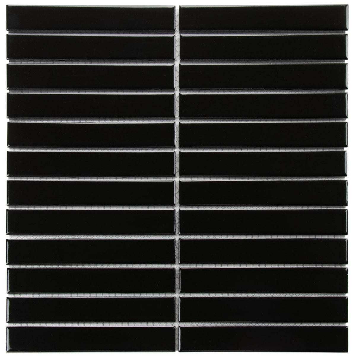 The Mosaic Factory Sevilla Kitkat finger Black Glossy 22x145mm - SEF22915