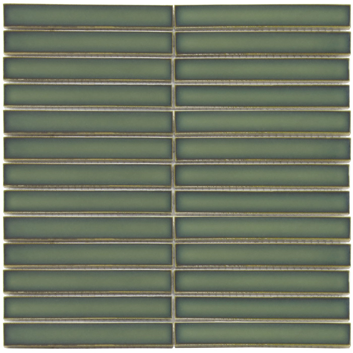 The Mosaic Factory Sevilla Kitkat original finger Forest Green Glossy 20x145mm - SEF20525