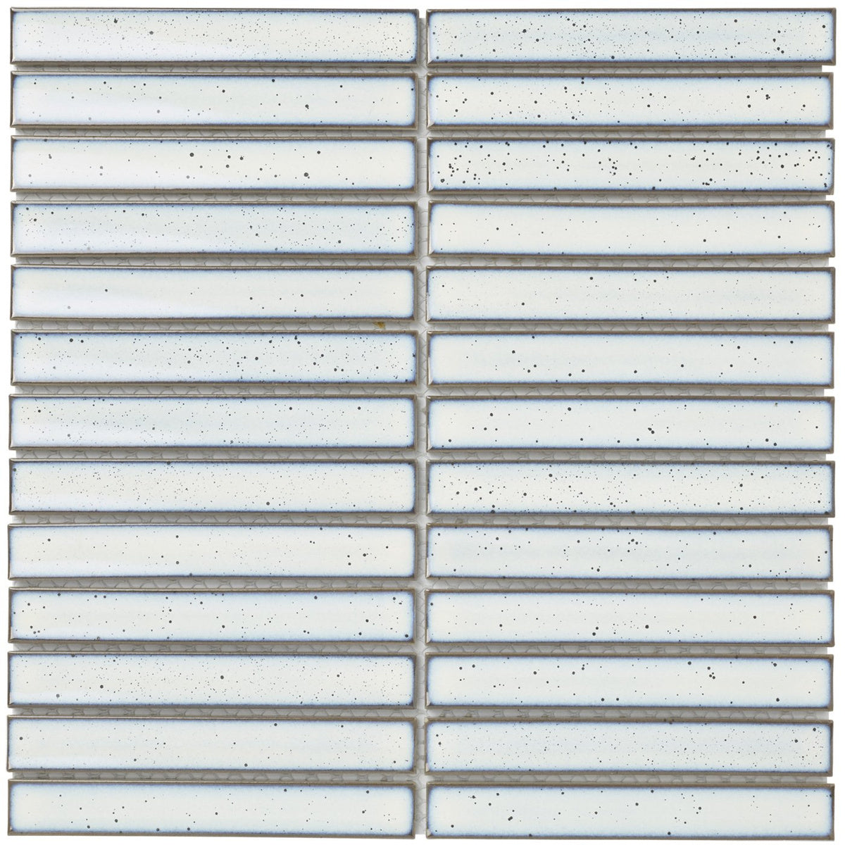 The Mosaic Factory Sevilla Kitkat original finger  White with Blue speckle Glossy 20x145mm - SEF20100