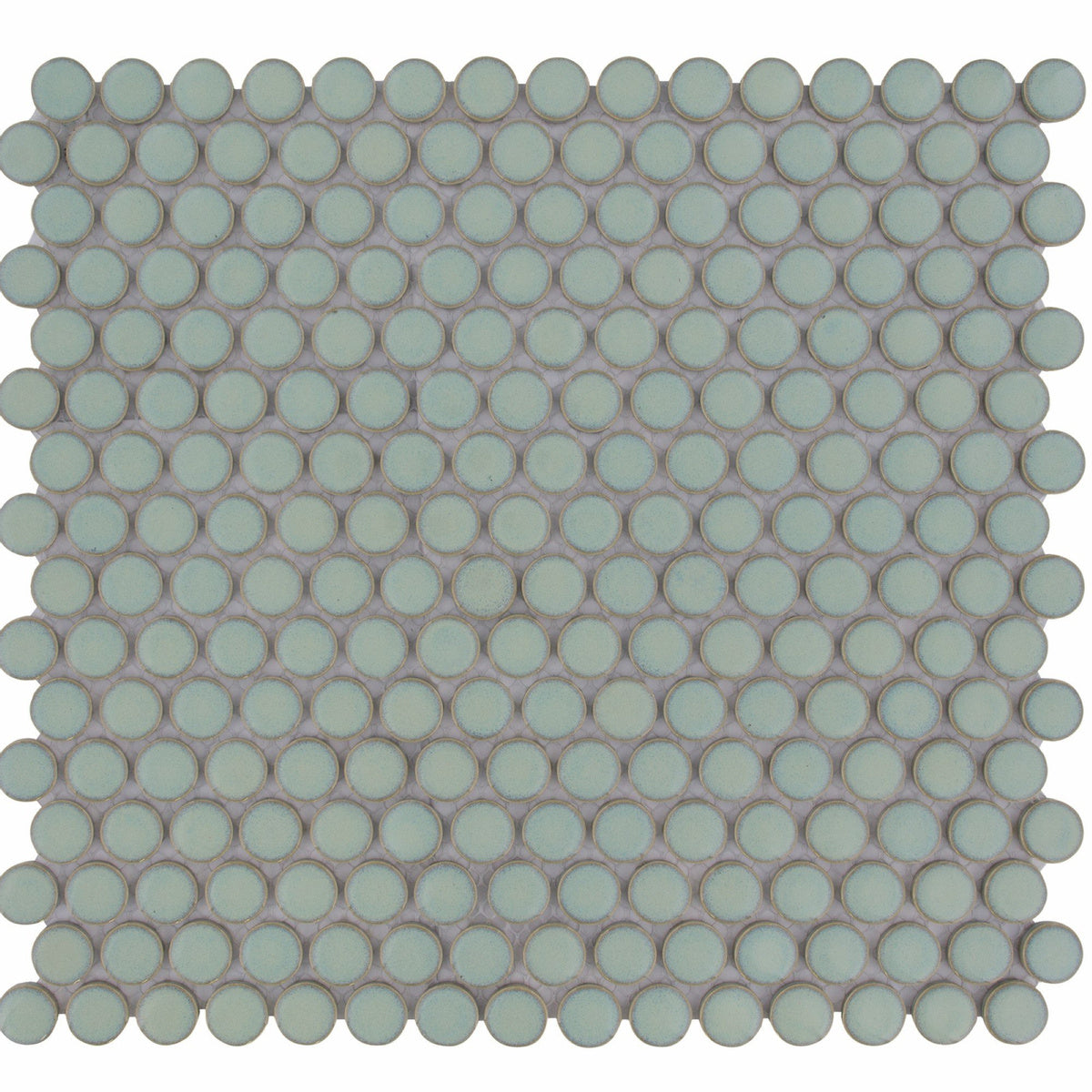 The Mosaic Factory Venice Pennyround Light Green Glossy ø19mm - VKN500