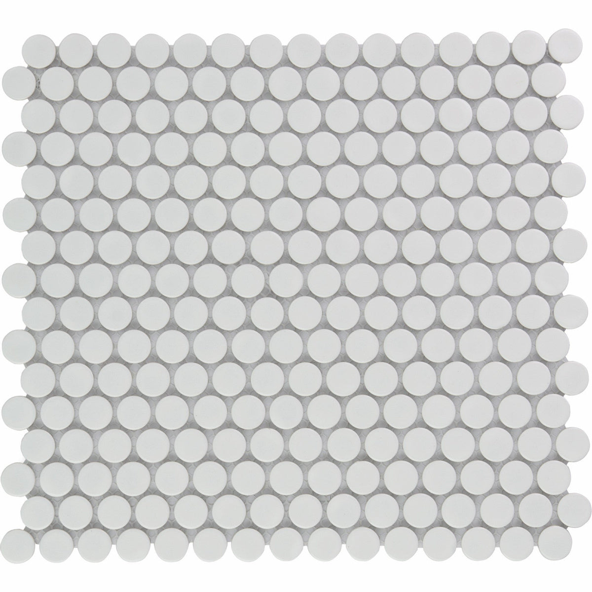 The Mosaic Factory Venice Pennyround Extra White Glossy ø19mm - VKN100