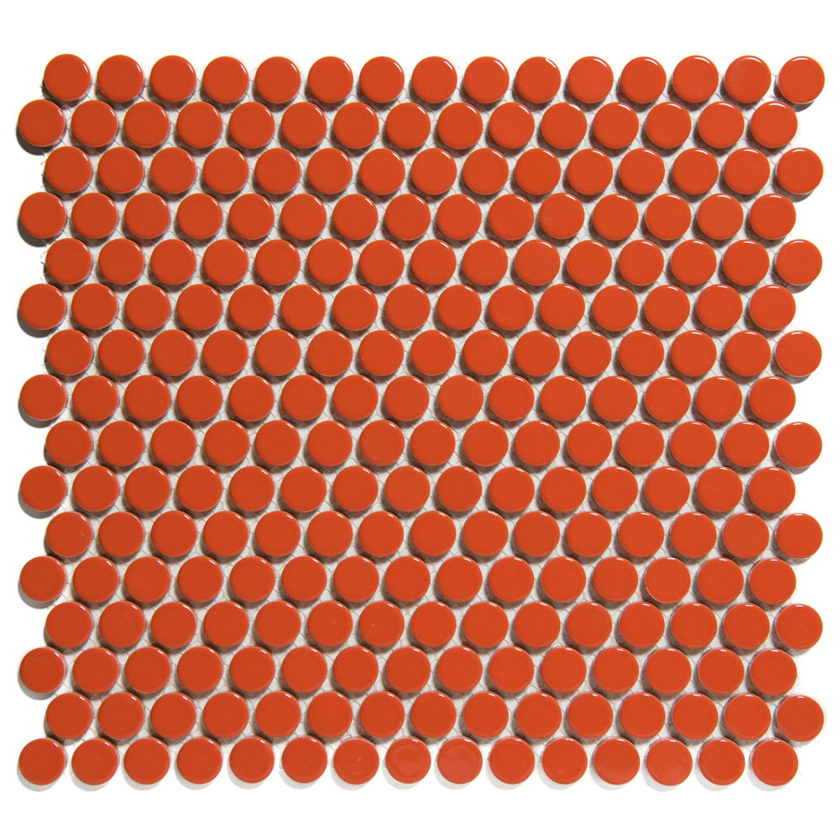 The Mosaic Factory Venice Pennyround Orange Glossy ø19mm - VKN060