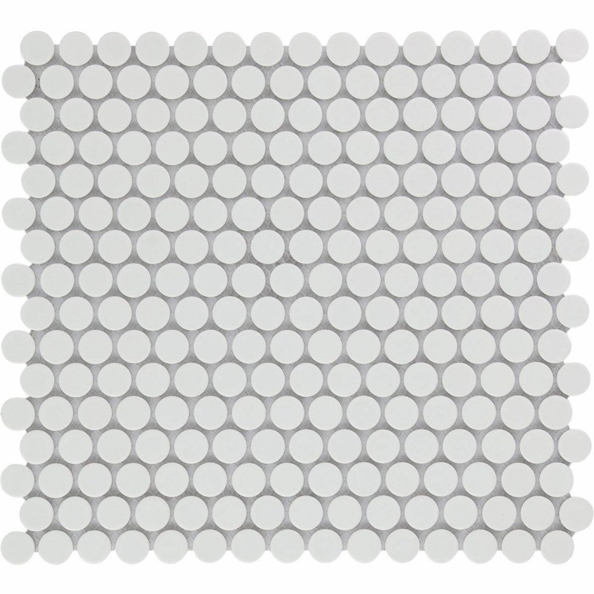 The Mosaic Factory Venice Pennyround White Matt ø19mm - VKN140