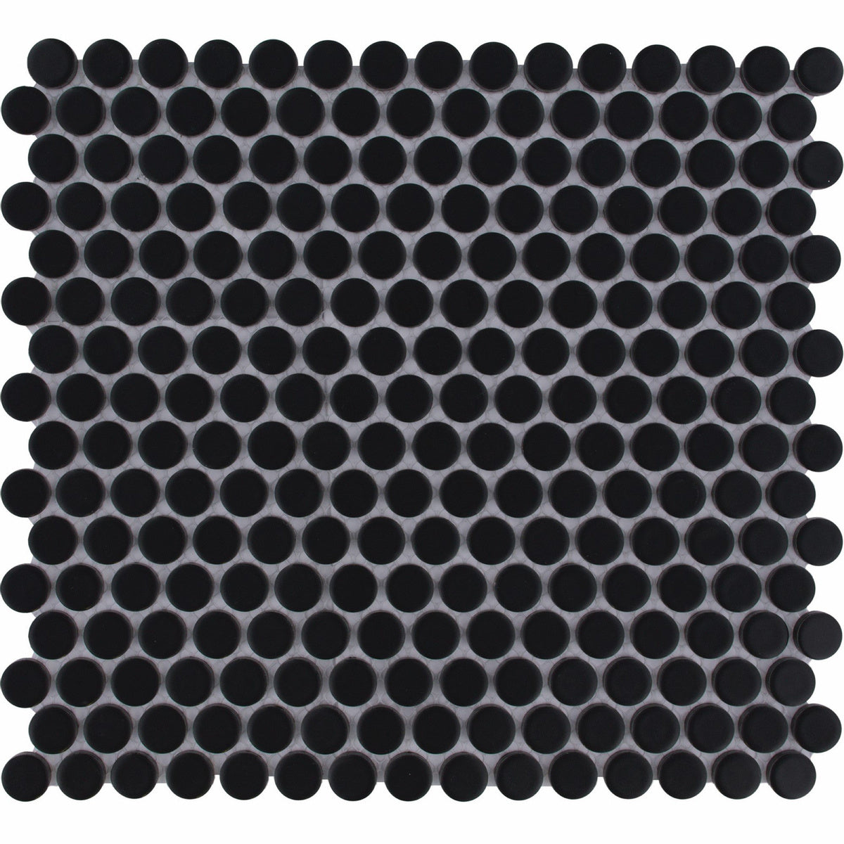 The Mosaic Factory Venice Pennyround Black Matt ø19mm - VKN925